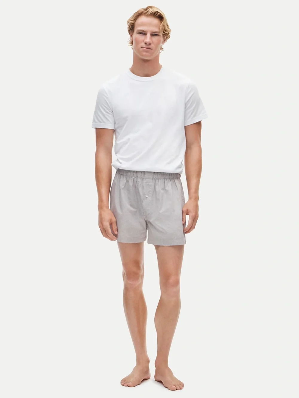 J. Crew Men's Woven Boxer Shorts 3-Pack — candy canes and Santa dogs